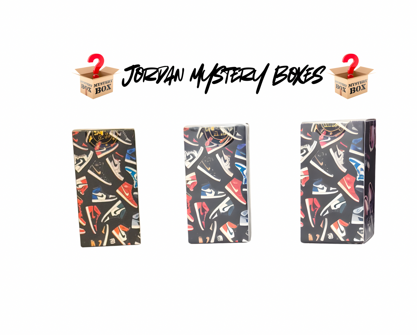 Jordan Mystery Box -2 Matching 3D Mini Sneaker Keychains + Mini Shoebox