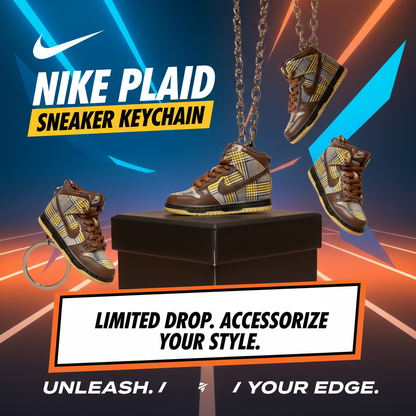 Nike Plaid Keychain Promotional Banner